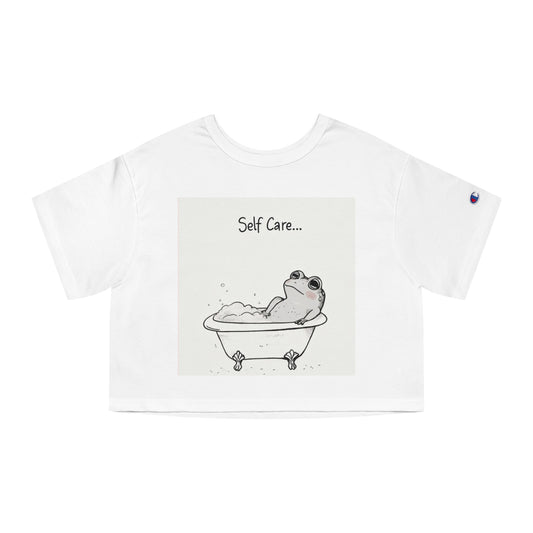 Self-Care Frog Crop Top