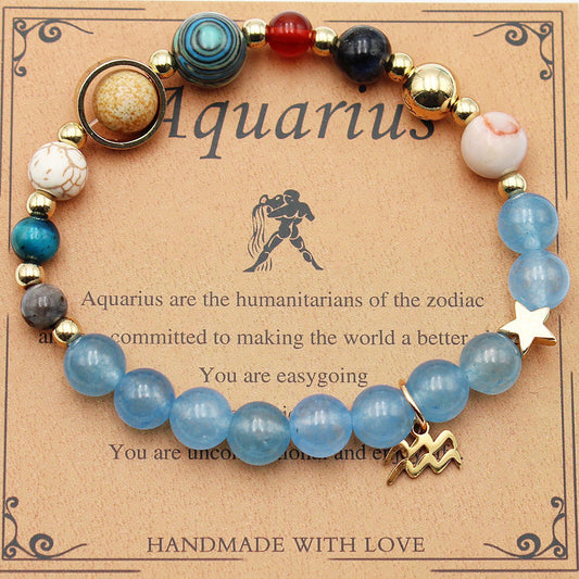 Zodiac Natural Stone Bracelet